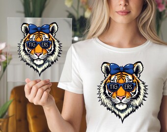 Tiger DTF Transfer: Playful Animal Art for DIY Shirts (Multiple Sizes)