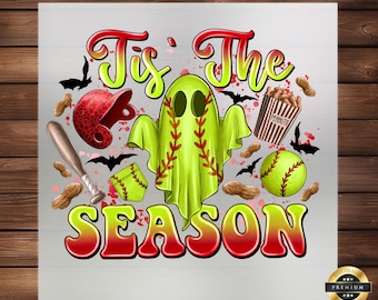 Softball Halloween DTF Transfer: Spooky Season Iron-On