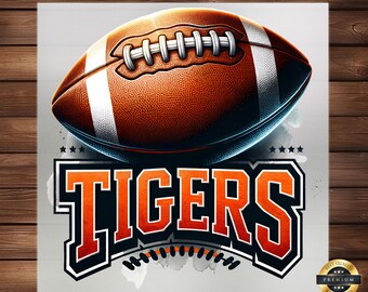 Tigers Football DTF Transfer: School Spirit, Ready to Press