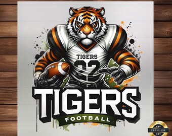 Tigers Football DTF Transfer: Fierce Tiger Design