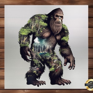 Bigfoot DTF Transfer, Mythical & Mysterious Design, High-Quality Print, Easy Application for a Legendary Look