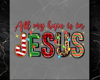 Christmas Jesus DTF Transfer, Faith-Based Holiday Design