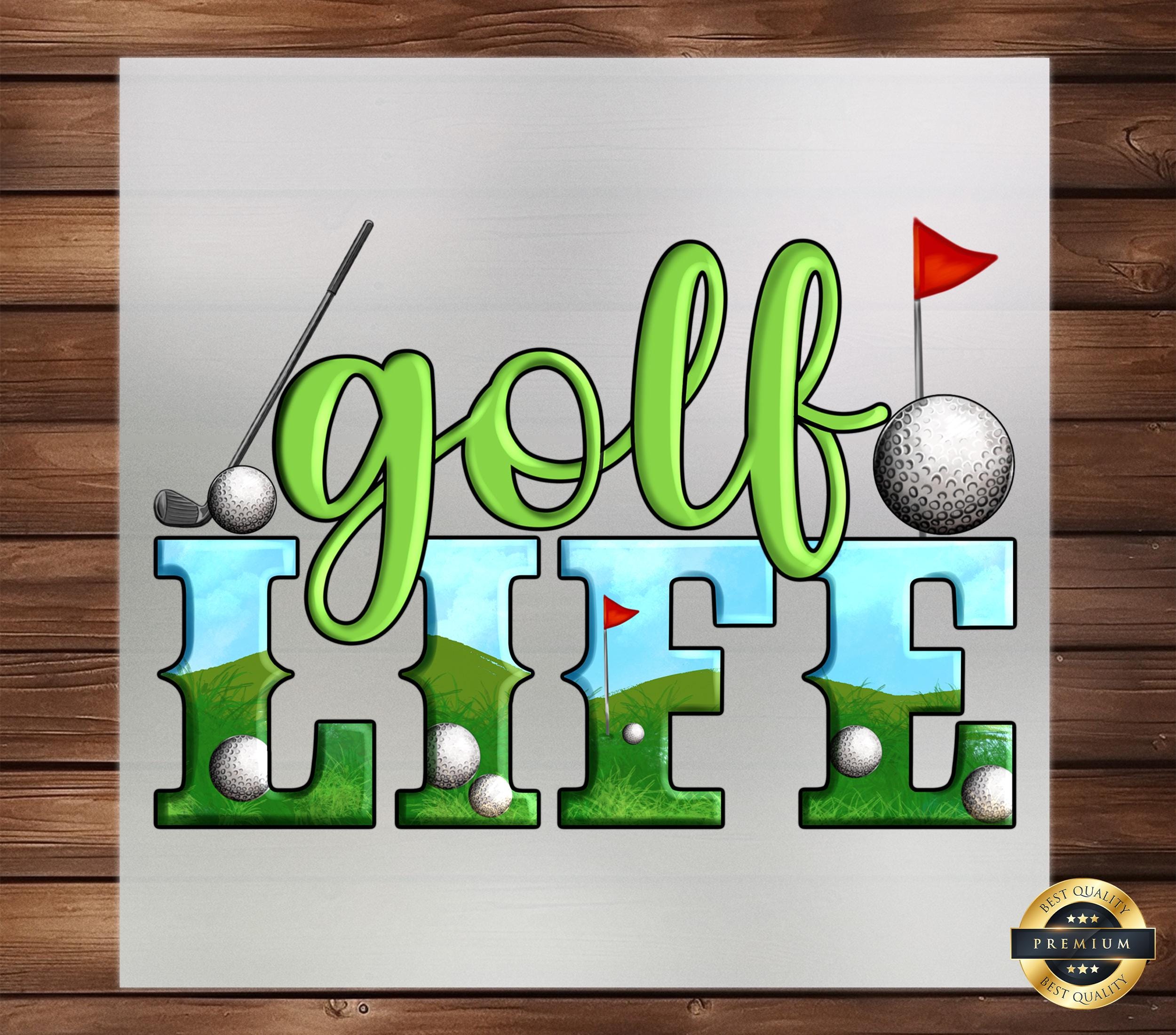 Golf Life DTF Transfer, Perfect for Golf Enthusiasts, Stylish for Apparel & Accessories, Celebrate Your Passion for the Game, Ready to Press