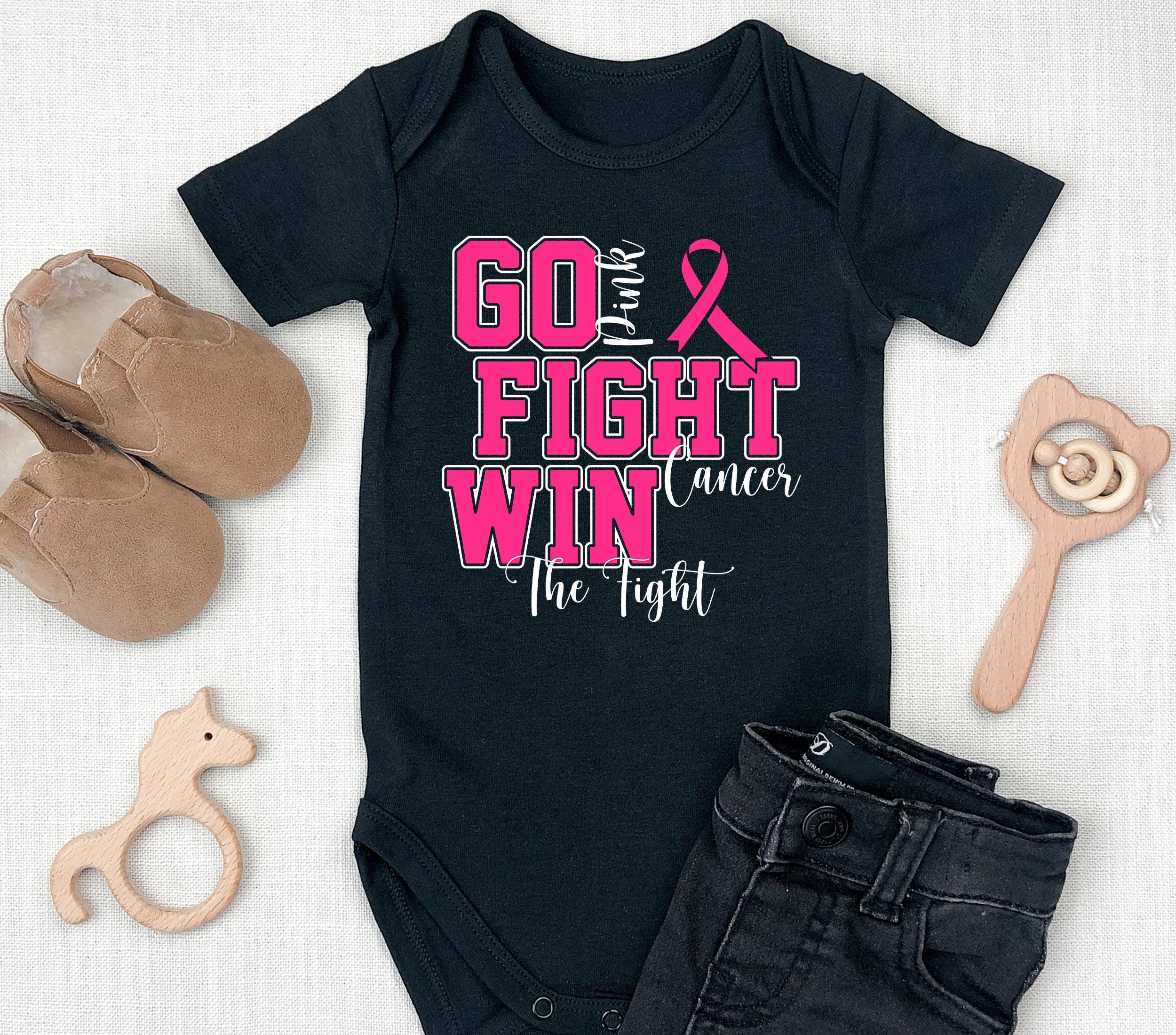 Pink Fight Letters Pink Go Fight WIN Breast Cancer DTF Transfer: Ready to Press Decal - Etsy