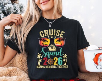 Cruise Squad 2026 DTF Transfer: Retro Sunglasses, Ships & Palms