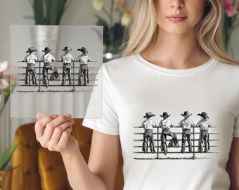 Western Rodeo Cowboy Kids DTF Transfer: Country Fair Show Graphic Apparel
