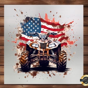 UTV American Flag DTF Transfer: Patriotic Iron-On Accent