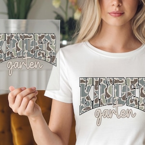 Back To School DTF Transfer Bundle, Camo Grade Shirt Prints for Pre-K to 4th Grade, Military School Style Design Pack, Ready To Press