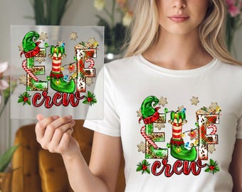 Christmas Elf DTF Transfer: Festive Apparel Design (DIY Craft)