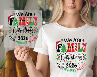 Family Christmas 2026 DTF Transfer: Holiday Iron-On Decal