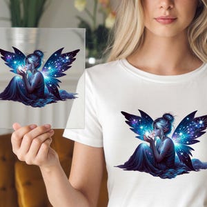 Enchanted Fairy DTF Transfer: Glowing Flower Wings Iron-On