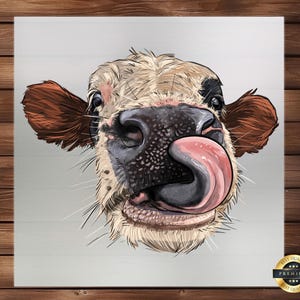 Western Cow Design DTF Transfer: Rustic Apparel Decoration