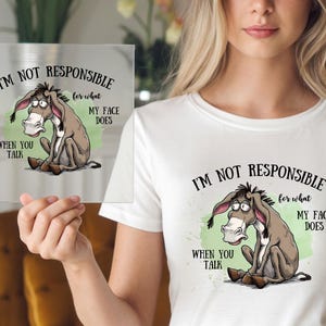 Exhausted Donkey DTF Transfer, Hilarious Farm Print, Ready to Press, DIY Lazy Mood Shirt, Sleepy Mule Design