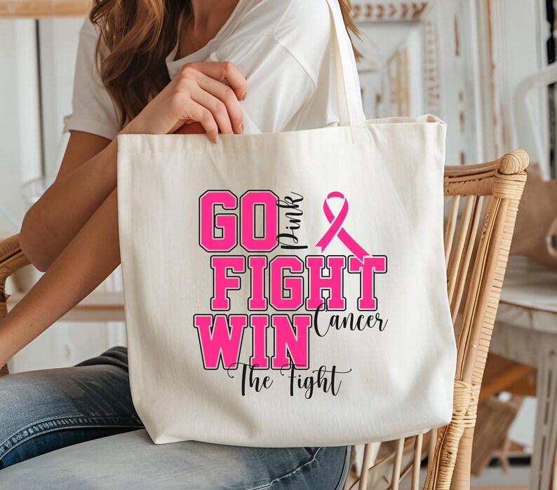 Pink Win Sticker Pink Go Fight WIN Breast Cancer DTF Transfer: Ready to Press Decal - Etsy