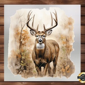 10 Point Buck Deer DTF Transfer - Ideal for Deer Hunting Enthusiasts, Forest and Wildlife Iron-On Design for Shirts