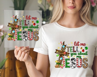 Faith-Inspired Christmas DTF Transfer, DIY Apparel