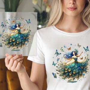 Peacock Fairy DTF Transfer: Enchanted Cosplay Shirt Design