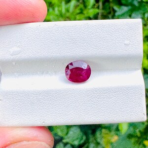 Natural Ruby Oval Faceted 1 Certified gem stone good for jewelrypiece Loose stone 8x6.70MM size good color Ruby 2.35Carats Ruby lot