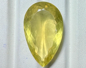 Lemon Quartz Pear shape Stone Natural Lemon Quartz Gemstones, For Jewelry Making. 1 piece 54carats certify Natural gemstone 34x20x13MM