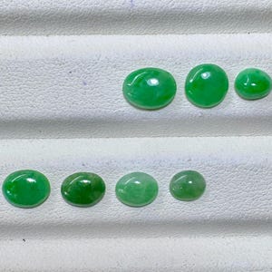 Natural Myanmar Jade Loose Gem Good quality , color, 5.40 Carats 1 piece for gift, ring, Green color MIX Lot Burma Jade 8.2x6.1To5.7x4.7MM
