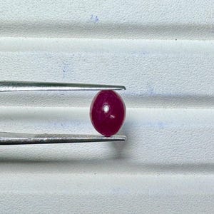 Natural Ruby Oval Cub 2 piece Loose stone 5.9x8.3x3.7MM size good colour from Chanthaburi Thailand Ruby 1.75Carats Ruby Certified gem stone