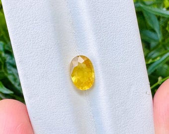 1 Pieces Natural Yellow Sapphire~Sapphire Cut Stone~Yellow Sapphire Gem Stone~ Oval Cut Faceted Loose Gemstone 2.10carats 9x6MM