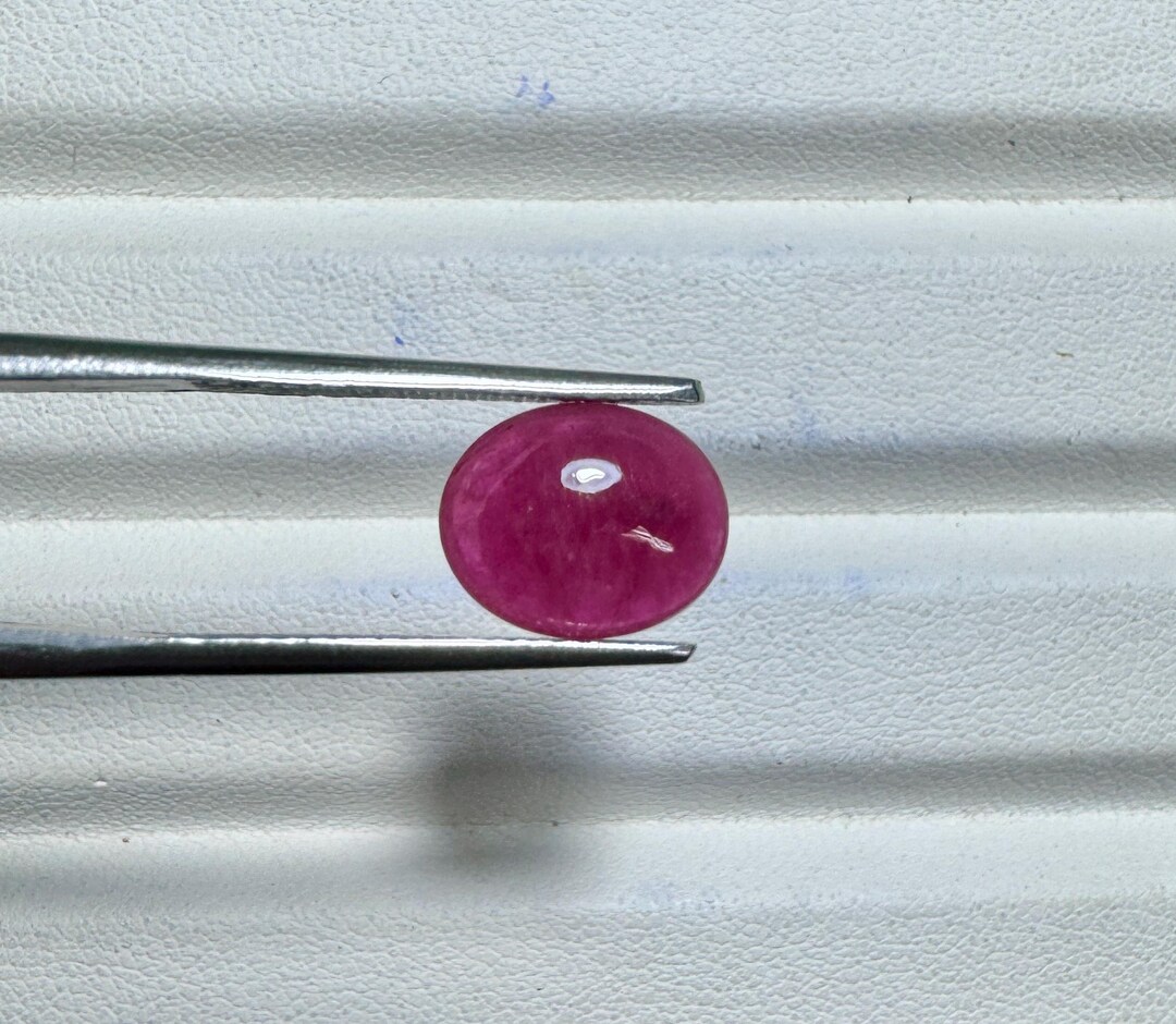 Natural Ruby Oval Cub 2 Piece Loose Stone 8.1x10x2.9mm Size Good Colour ...