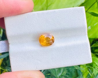 1 Pieces Natural Yellow Sapphire~Sapphire Cut Stone~Yellow Sapphire Gem Stone~ Oval Cut Faceted Loose Gemstone 3.20 carats 8.8x6.7MM