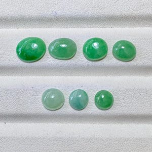 Natural Myanmar Jade Loose Gem Good quality , color 10.30 Carats 7 piece for gift, ring, Green color MIX lot  Burma Jade