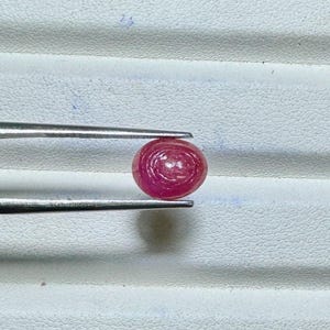 Natural Ruby Oval Cub 2 piece Loose stone 7.6x9.1x5MM size good colour from Chanthaburi Thailand Ruby 3.80 Carats Ruby Certified gem stone