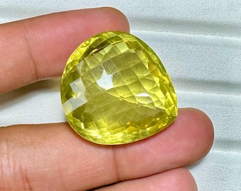 Lemon Quartz Pear shape Stone Natural Lemon Quartz Gemstones, For Jewelry Making. 1 piece 74.50carats certify Natural gemstone 29.6x27x16MM