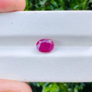 Natural Ruby Oval Faceted 1 Certified gem stone good for jewelrypiece Loose stone 8.40x6.20MM size good color Ruby 1.90Carats Ruby lot