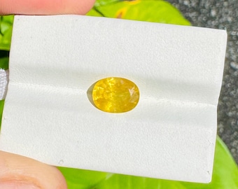 1 Pieces Natural Yellow Sapphire~Sapphire Cut Stone~Yellow Sapphire Gem Stone~ Oval Cut Faceted Loose Gemstone 3.30 carats10x7.6MM