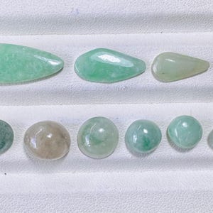 Natural Myanmar Jade Loose Gem Good quality , color, 28 Carats 9 piece for gift, ring, Green color MIX Lot Fancy shape Burma Jade