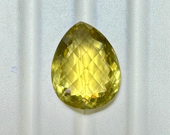 Lemon Quartz Pear shape Stone Natural Lemon Quartz Gemstones, For Jewelry Making. 1 piece 34.50carats certify Natural gemstone 25x20x12.4MM