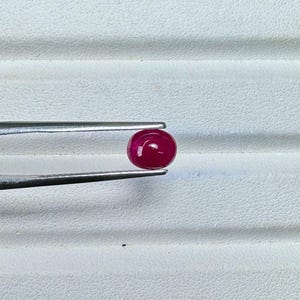 Natural Ruby Oval Cub 1 piece Loose stone 7.30x6.4x3.4 MM size  heated Burma Ruby 1.45Carats Ruby Certified gem stone pigeon Blood Color