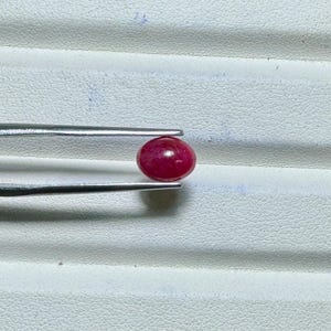 Natural Ruby Oval Cub 2 piece Loose stone 6.2x8x3.9MM size good colour from Chanthaburi Thailand Ruby 2.05 Carats Ruby Certified gem stone