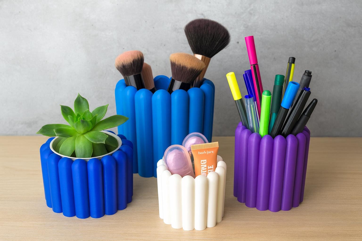 Pot À Crayons Bureau Porte-Stylo Multifonctionnel Porte-Stylo En Maille