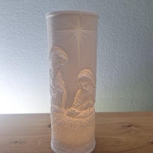 Presépio de Natal - porta-velas - arquivo STL - impressão 3D - litofania