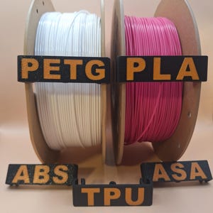 3D Printer Filament Spool Labels STL – Spool Clip with Anti-Unwind Guide – Filament Organizer – 3D Printing Accessory