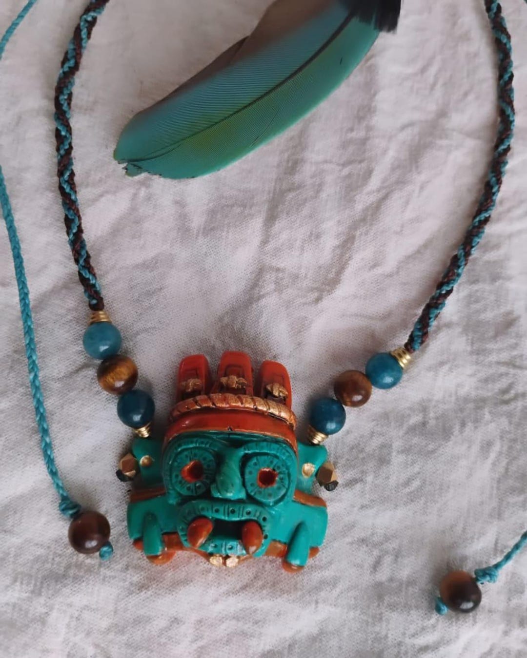 tl-loc-necklace-hand-painted-resin-with-natural-stones-and-brass-beads
