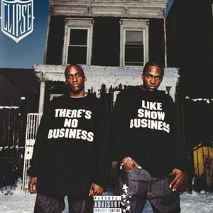 SINGLE FRONT PRINT - Clipse &quot;There&#39;s No Business Like Snow Business&quot; Rap Tee  - For You And A Friend