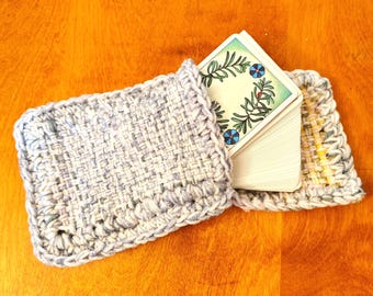 Blue Tweed Tarot Card Bag