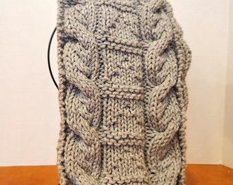 Gray Hand Knitted Scarf