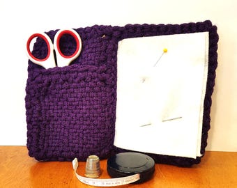 Dark Purple Needle Book Pincushion