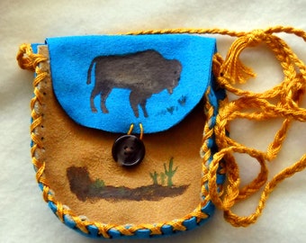 Majestic Buffalo Shaman Medicine Bag, SALE