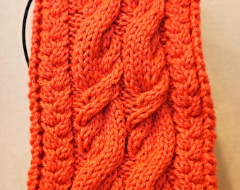 Rose Pink Hand Knitted Scarf