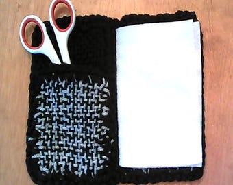 Black Handmade Needle Case Pincushion