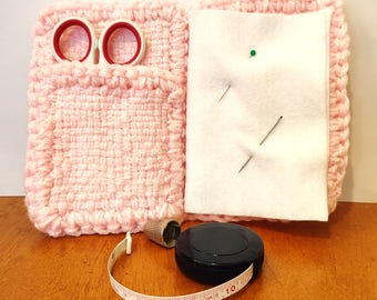 Pink Sparkle Needle Book Pincushion