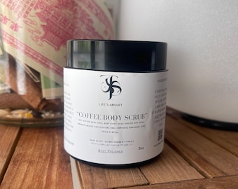 Kaffee Körperpeeling / Lemphatische Drainage / Durchblutung / Collagen Reparatur / Entfernen trockener und abgestorbener Haut / Amulett des Lebens
